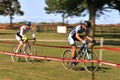 Fast moving Cycling Racers on the course